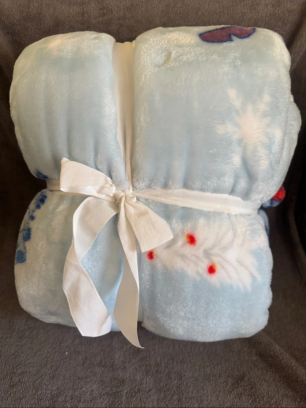 Disney Limited Edition Stitch Silk Touch Throw Blanket - Light Blu